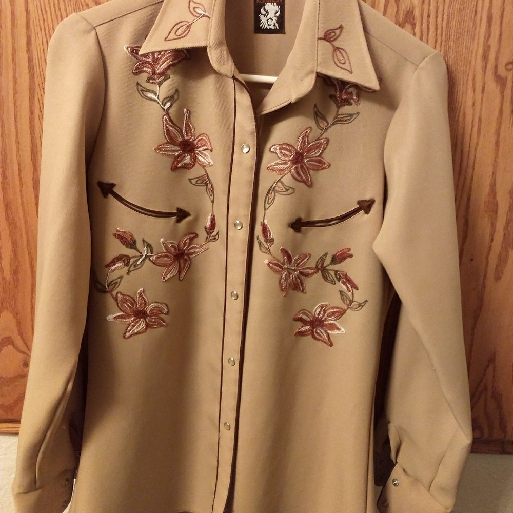 Vintage Karman Embroidered Western Shirt